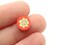 25 10mm Mixed Color Flower Polymer Clay Multi-Color Coin Beads